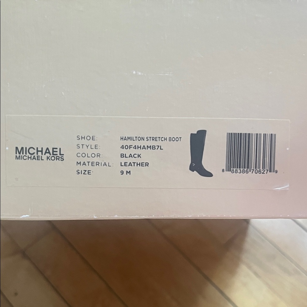 W’s MICHAEL Michael Kors Black Hamilton Stretch Boot, size 9 - Picture 3 of 5